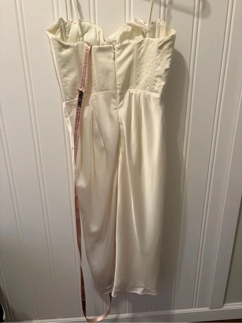 NWT House of CB Myrna Corset Satin Slipdress Medium Wedding Reception Cocktail